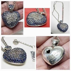 BRIGHTON All You Need Is Love Ombre Chunky Heart Pendant And Chain NWT